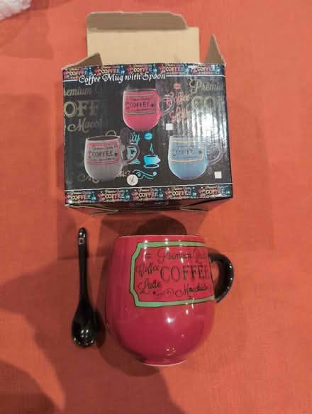 Photo of free Coffee mug with spoon (Mitcham CR4) #1