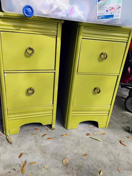 Photo of free 2 green nightstands (Near Oslo Middle School) #1