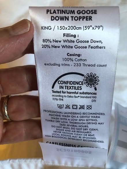 Photo of free White Co. 5 foot mattress topper (Wimbledon Common SW19) #2