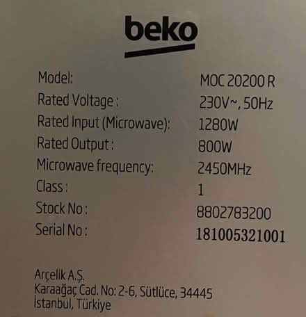 Photo of free Microwave (Olympia W14) #2