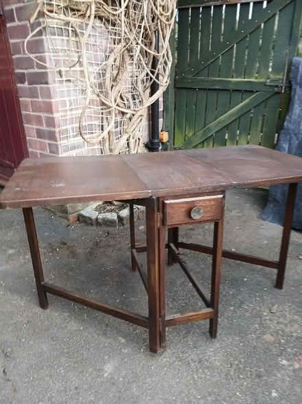 Photo of free Small wooden gate-leg folding table (Rowlands Gill NE39) #2