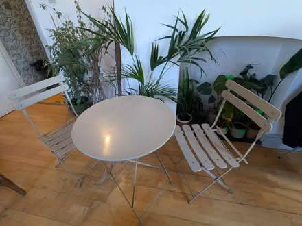 Photo of free Patio table and two chairs (North Road, N7) #2
