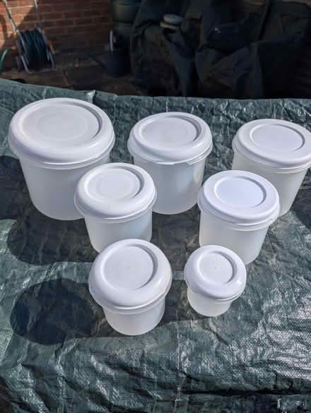 Photo of free 7 plastic storage containers (Crawley RH11) #1