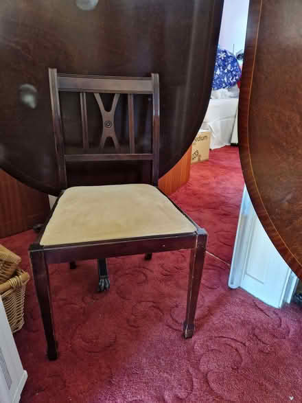 Photo of free Reproduction claw foot oval dining table, 4 chairs and 2 car (Knockholt Pound TN14) #1