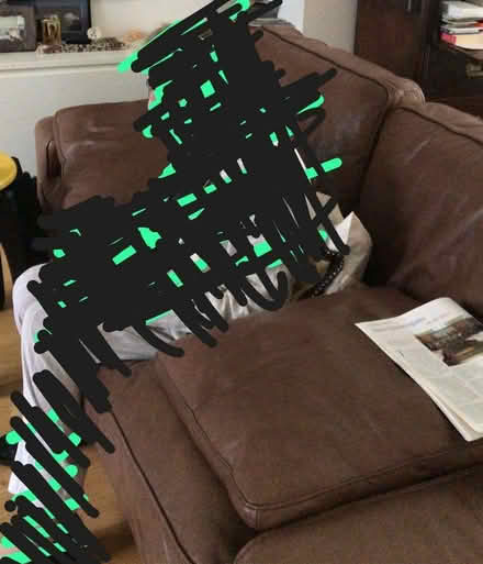 Photo of free Brown leather sofa (Holland Park W11) #2