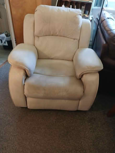 Photo of free Suede manual reclining chair (FairOak Close PR2) #1