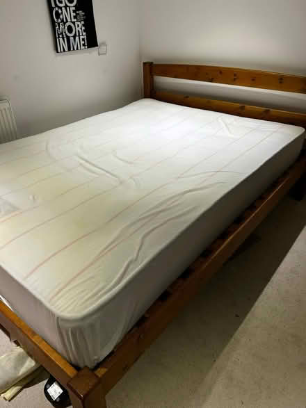 Photo of free Double bed frame and mattress (KT5 8AT) #3