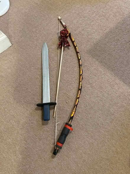 Photo of free Kids bow, arrow and wooden sword (Chevy Chase DC) #1