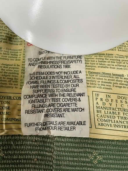 Photo of free Sage green sofa (Shotton, CH5) #2