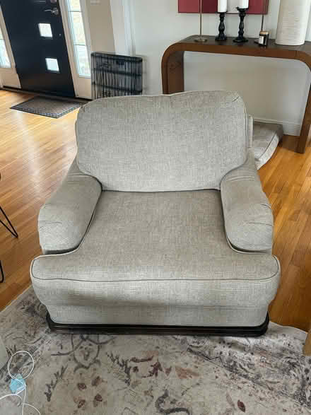 Photo of free Oversized chair and ottoman (40 Wrentham Rd Worcester MA) #2