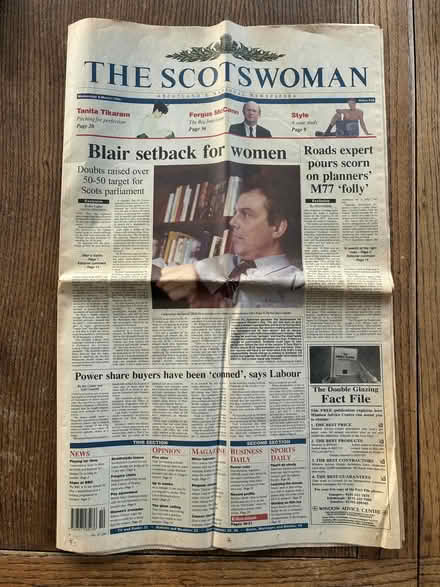 Photo of free The "Scotswoman" newspaper from Wed 8th March 1995 (Goldenacre EH3) #1