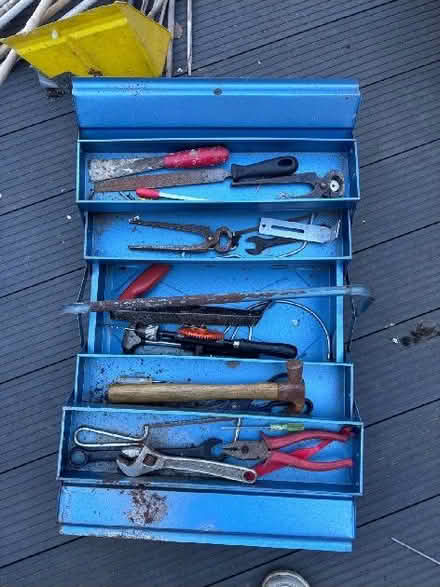 Photo of free Cantilever toolbox + tools (Oaklands nr Welwyn AL6) #1