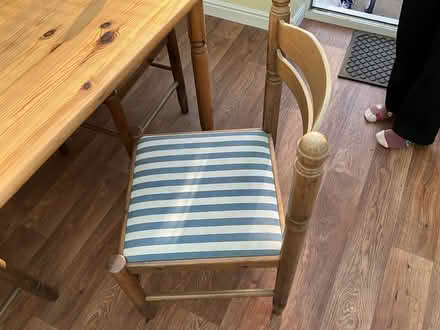 Photo of free Pine table and four chairs (Hertford SG14) #4
