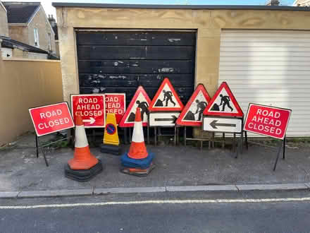 Photo of free Collection of road signs and traffic cones (Widcombe) #1