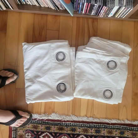 Photo of free 2 IKEA drapery panels (131 Wesley Avenue) #1