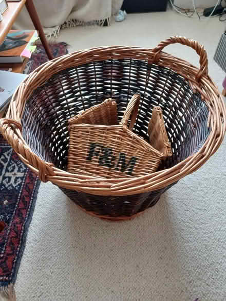 Photo of free 2 wicker baskets (Waddon CR0) #1