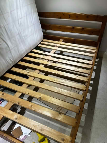 Photo of free Double bed frame and mattress (KT5 8AT) #1