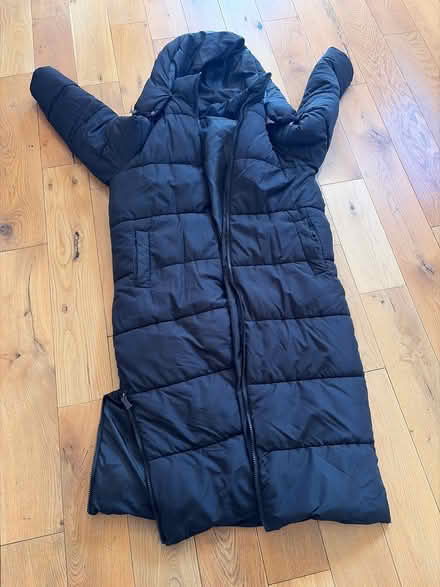 Photo of free Long black padded coat (Withington M20) #1