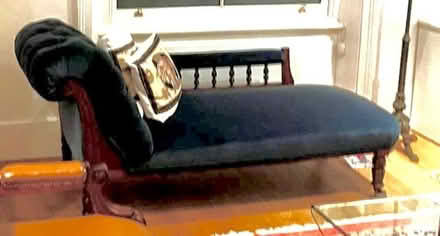 Photo of free Chaise longue blue velvet (Holland Park W11) #1