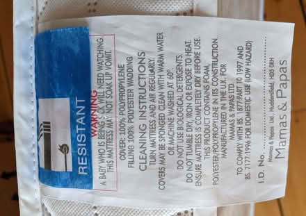Photo of free Mamas & Papas cot mattress (Whaddon GL52) #1
