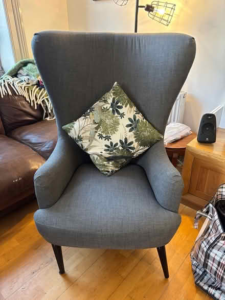Photo of free Grey high-backed armchair (N7 9EA) #1