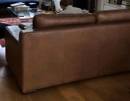 Photo of free Brown leather sofa (Holland Park W11) #3