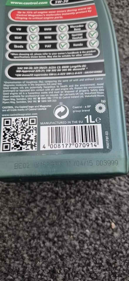 Photo of free Car oil (E17) #2