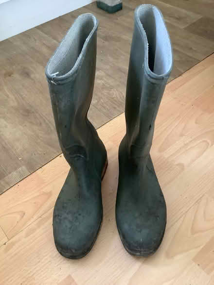 Photo of free Adult size 4 Dunlop green wellies (Brampton S40) #1