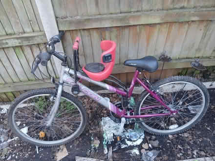 Photo of free Woman's bike with child seat (Canford Heath, BH17 8) #1