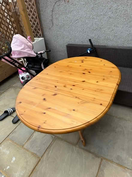 Photo of free Wood table oval foldable (Westcliff SS0) #3
