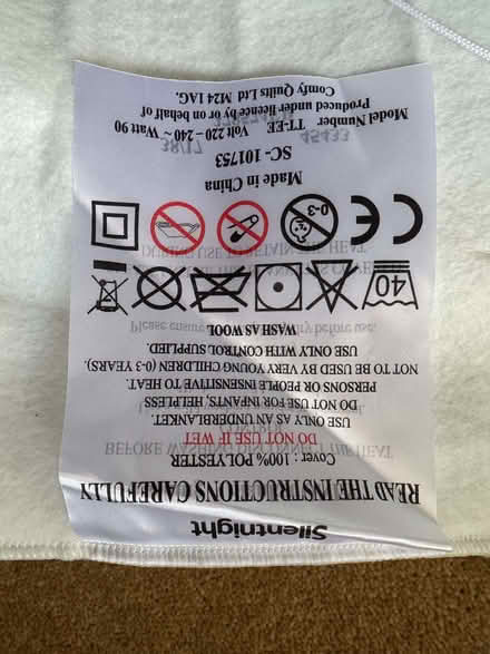 Photo of free electric blanket (Teignbridge District TQ13) #3