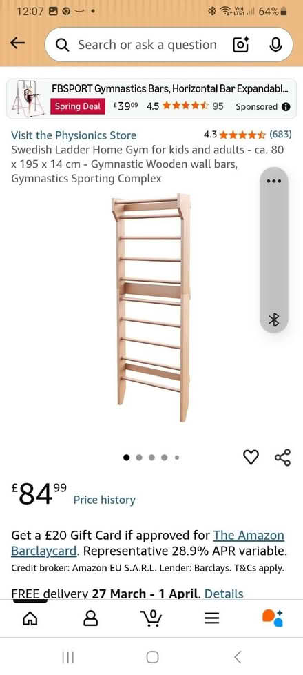 Photo of free Swedish ladder gym (Malvern Link WR14) #1