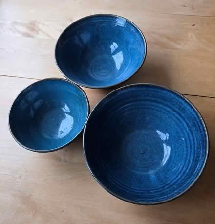 Photo of free Handmade blue bowls (Forest Glen) #2