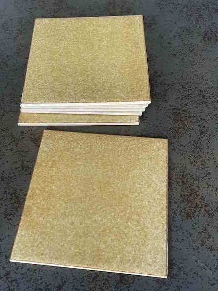 Photo of free vintage retro mustard H&R Johnson ceramic wall tiles reclaim (Brooke NR15) #2