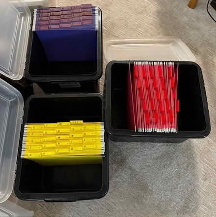 Photo of free Sterilite plastic file boxes (Kenmore) #1