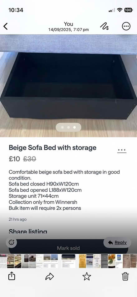 Photo of free Sofa bed (Winnersh RG41) #2