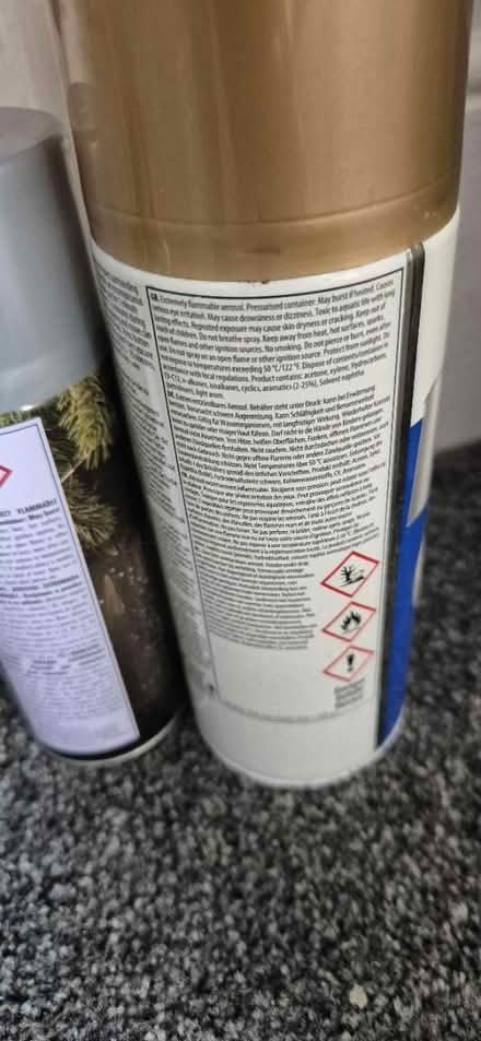 Photo of free Silver and gold spray cans (E17) #4