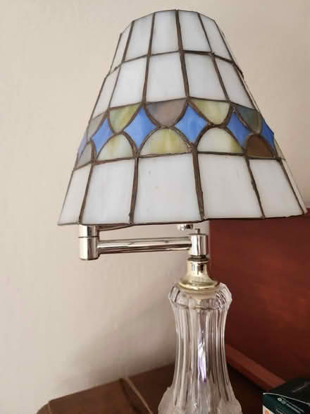 Photo of free Lead Crystal Lamp w/stained glass (Redwood and Novato Blvd) #1