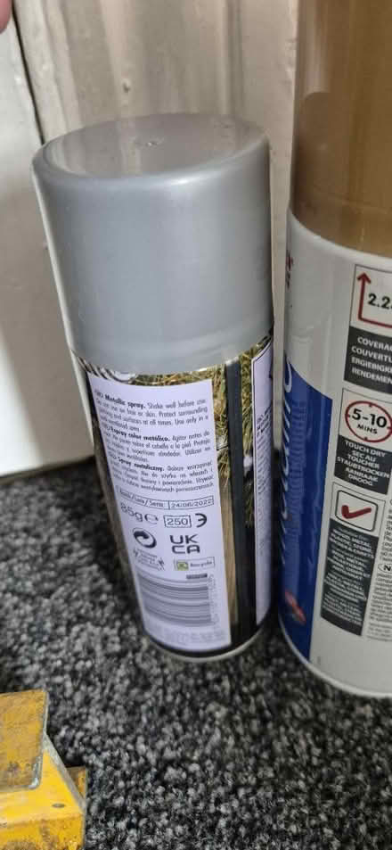 Photo of free Silver and gold spray cans (E17) #3