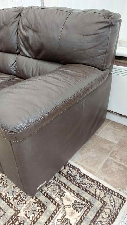 Photo of free Dark Brown Leather 2 Seater Settee (CT4) #4
