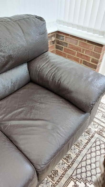 Photo of free Dark Brown Leather 2 Seater Settee (CT4) #3