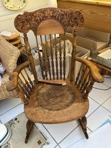 Photo of free Wooden Rocking Chair (Hailsham BN27) #1