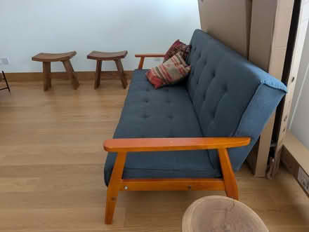 Photo of free Dark Blue Sofa bed (Teddington) #2