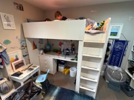 Photo of free IKEA loft bed with desk, wardrobe (Shepherds Bush W12) #3