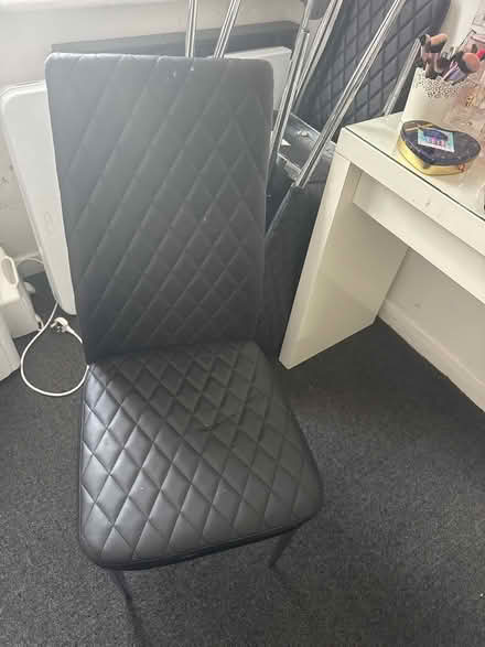 Photo of free 5x black dining table chairs (Enfield EN3) #1