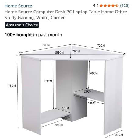Photo of free White corner desk (Lower Stondon SG16) #2