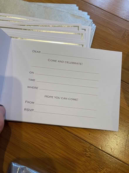 Photo of free 8 invitation cards and envelopes (Emsworth) #2