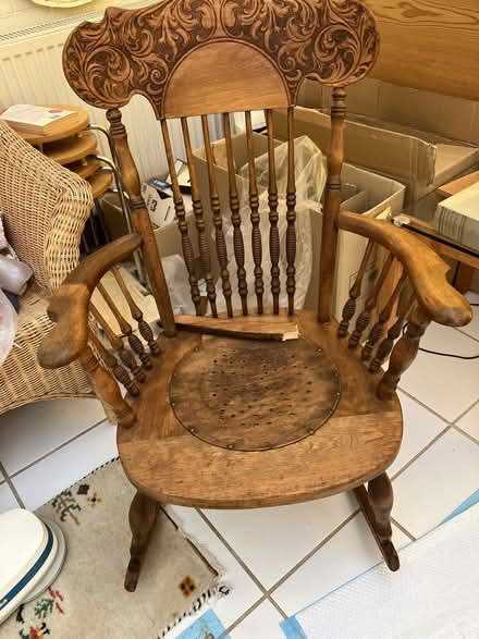 Photo of free Wooden Rocking Chair (Hailsham BN27) #2