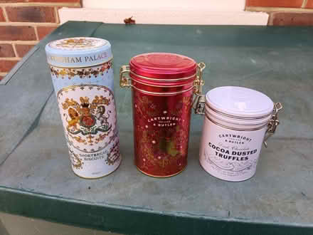 Photo of free Fancy biscuit tins (Haywards Heath - Near Station) #1