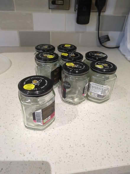 Photo of free 225g glass hexagon shaped jars (Orgreave S13) #1